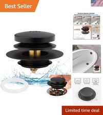 Matte Black Universal Bath Drain Stopper   Easy Installation  Elegant Design