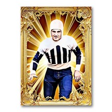 Dan Fortmann Golden Icon Art Card 02/20 Starpop Signed Football Short Print