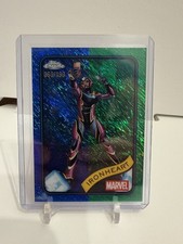 2025 Topps Chrome Marvel Blue & Green Shimmer Refractor 69/199 Ironheart #71