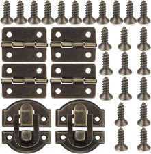 Antique Bronze Jewelry Box Hinges and Latches, Retro Small Hinges