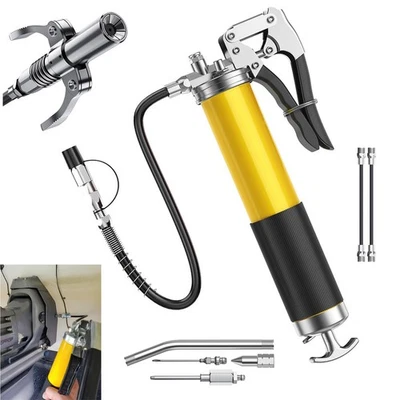 8000 PSI 8tlg Profi Fettpresse Einhandfettpresse mit 2 Standard-Schlauch - Bild 1 von 4