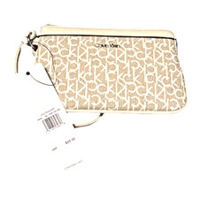 Calvin Klein Wristlet Khaki Vanilla White
