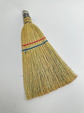 Vintage Fits Rite Whisk Broom Wire Wrapped, Red Blue String straw broom