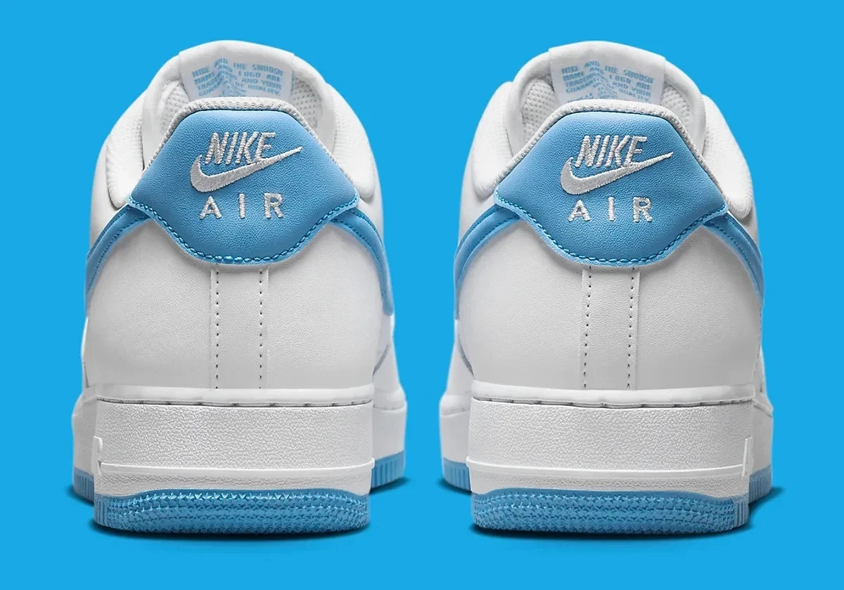 Nike Air Force 1 '07 Shoes White Aquarius Blue Sneakers FQ4296-100 Mens Size thumbnail 3