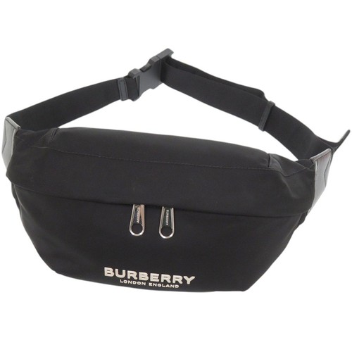 AUTHENTIC BURBERRY body bag Waist Pouch Black