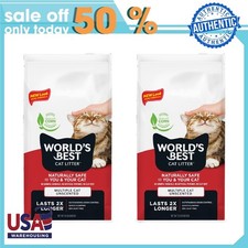 World's Best Cat Litter Multiple Cat Unscented Corn Litter, 15 lb 2 Bag