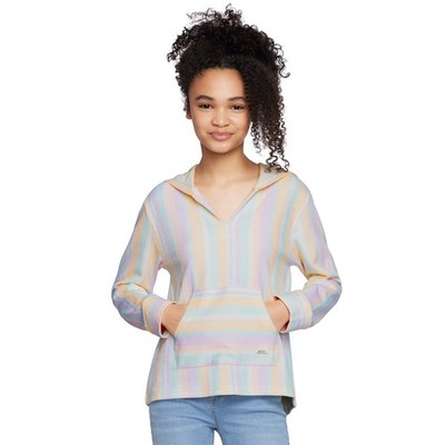 Roxy Girls' Striped Terry Hooded Pullover Sweater Kids Size L (12/14)