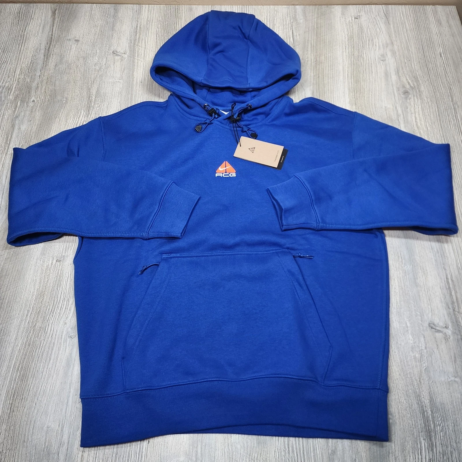 Nike ACG Therma-Fit Oversized Fleece Hoodie Blue Mens Size S New DH3087-480
