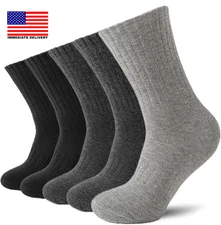 5 Pairs Wool Socks Mens Thick Thermal Winter Boot Socks for Men Warm Hiking Supe