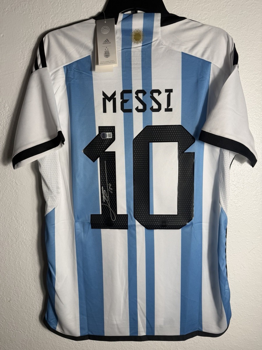Lionel Messi Signed Argentina Jersey Autograph Beckett Witness