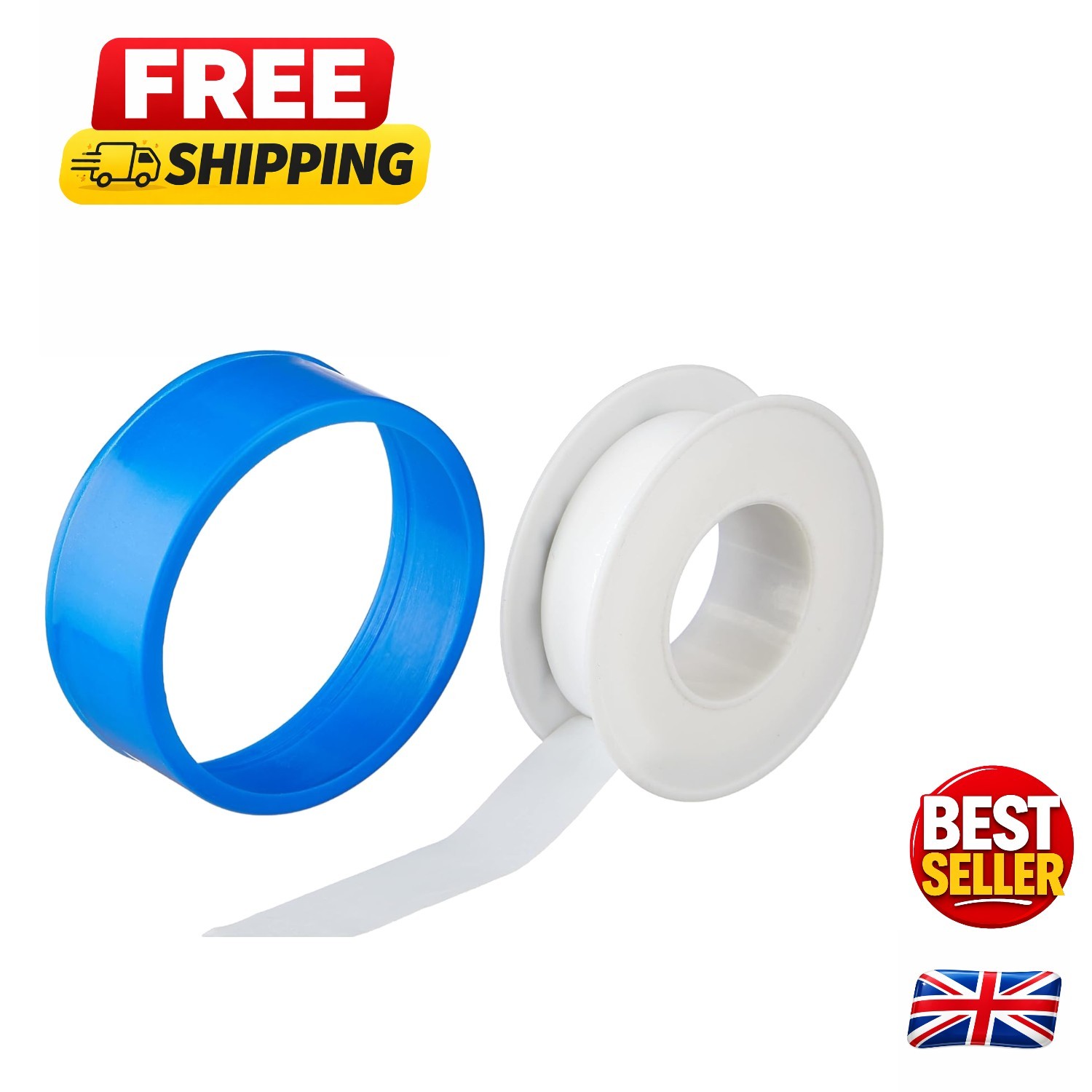 10-Pack White PTFE Thread Seal Tape 12mm x 12m for Leak-Free Plumbing Solutions