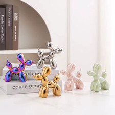 Ceramics Balloon Dog Sculpture Home Decor Roo...