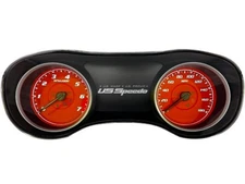 US Speedo Orange Dodge Charger Gauge Face for Clusters 2015-2024 (180 MPH)
