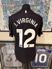 Joao Virginia Match Issued Everton Poppy Shirt Vs Crystal Palace Signed Hummel