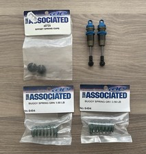 Factory Team Associated B4 Blue Shock Caps Threaded UNOBTANIUM Shaft Front Set 2