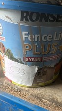 Ronseal Fence Life Plus Garden Shed & Fence Paint 5 Litre WARM STONE DAMAGED TUB
