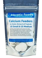 Aquatic Foods Inc. Small  Medium Calcium Feeder Disks for Shrimp Snails Crab...