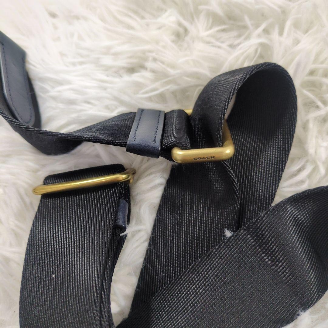 Coach Signature Shoulder Bag Canvas Navy Authentic G0204590 thumbnail 7