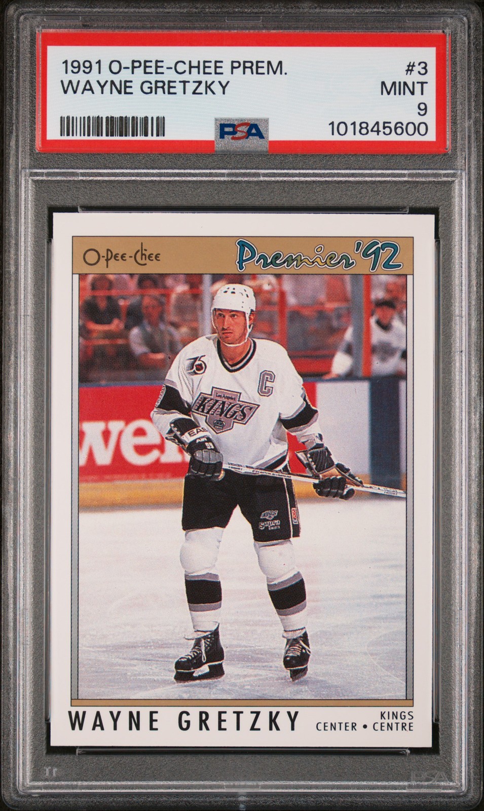 1991 O-PEE-CHEE PREMIER #3 WAYNE GRETZKY PSA 9