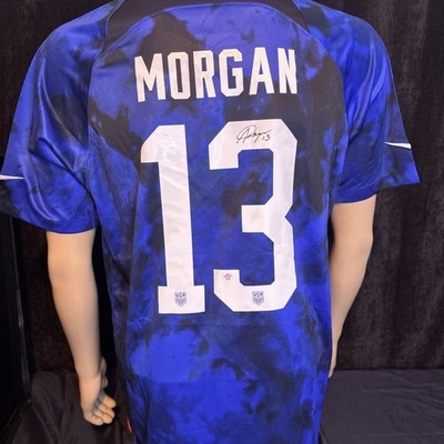 Alex Morgan Signed 2023 Nike USA Women's Away Medium Soccer Jersey PAAS