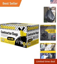 Economical 42 Gallon 2.5 MIL Heavy Duty Garbage Bags - Made in USA, 20 Pack