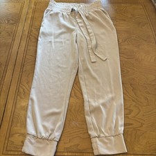 One By Chapter One Women s Sz Xs Khaki Color Joggers Pullon With Tie