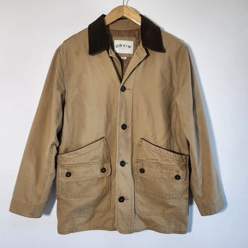 Orvis Classic Collection Barn Jacket Coat Mens M Canvas Quilted Liner