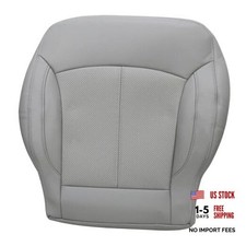 Front Driver Side Bottom Microfiber Leather Perforated Seat Cover Gray