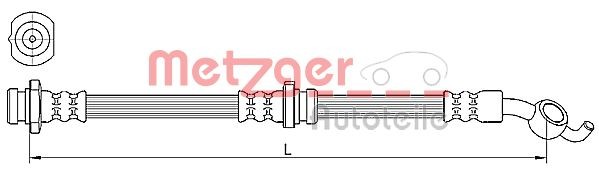 Metzger Bremsschlauch 4110392 Passend FüR Nissan-image