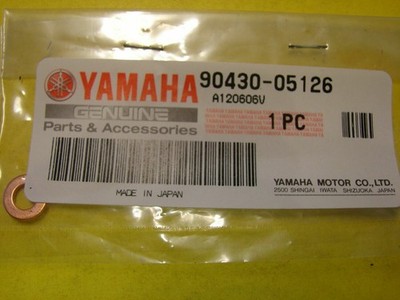 1980-2024 Yamaha XV1600 XV1700 V-Star Road Star NOS Oil Drain Plug Gasket 90430-