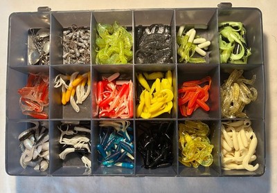 Large Assortment Vintage Bass Pro Shops 1/16 oz  Plastic Tailed Jigs
