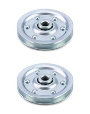 QWORK Extra Heavy Duty Garage Door Pulley, 3 INCH 200LB, 2 Pack, Silver 