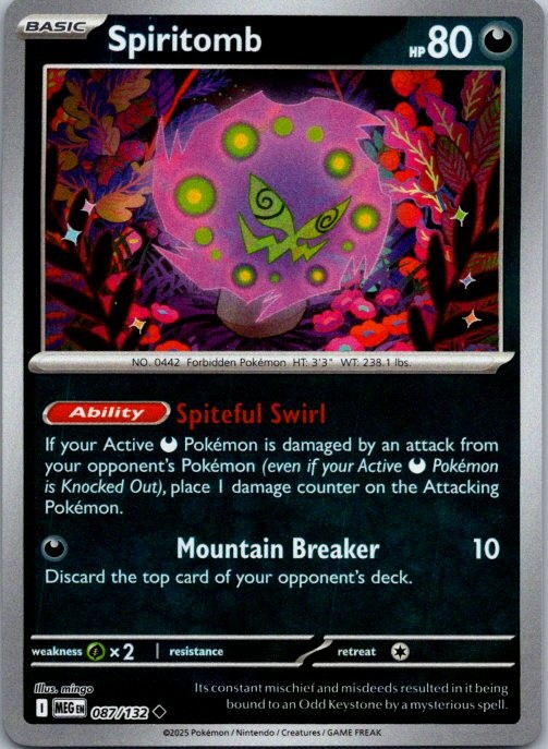 Spiritomb Uncommon ME01: Mega Evolution 087/132 NM Reverse