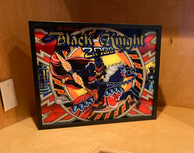 #ad Williams quot;Black Knight 2000quot; 1989 Pinball Wall Art LED Arcade Decor $129.00