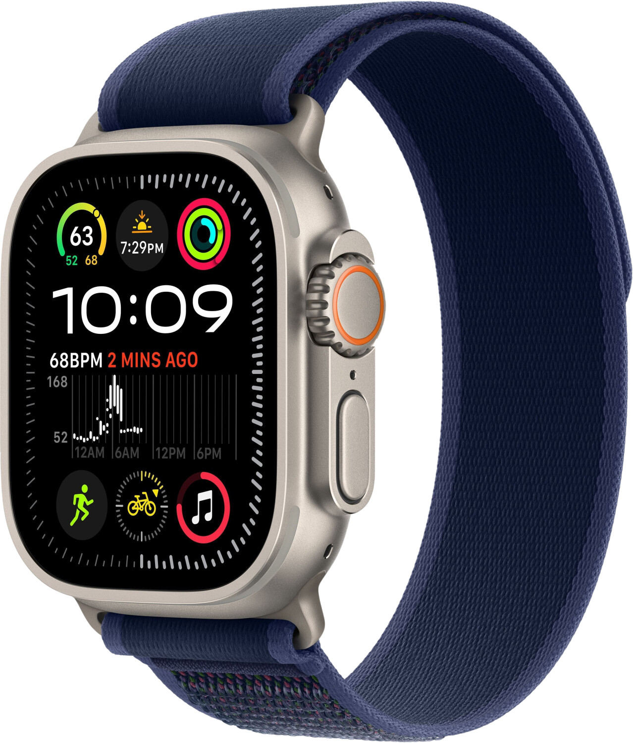 Apple Watch Ultra 2 2024 LTE Natur Titan 49mm Trail Loop Blau M/L MX4L3