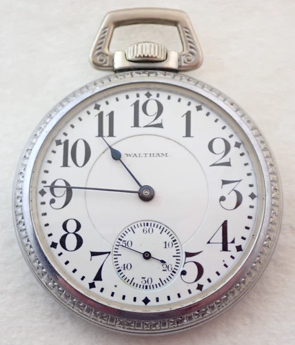 ANTIQUE 16s WALTHAM GRADE 645 21 JEWEL 21J RAILROAD POCKET WATCH