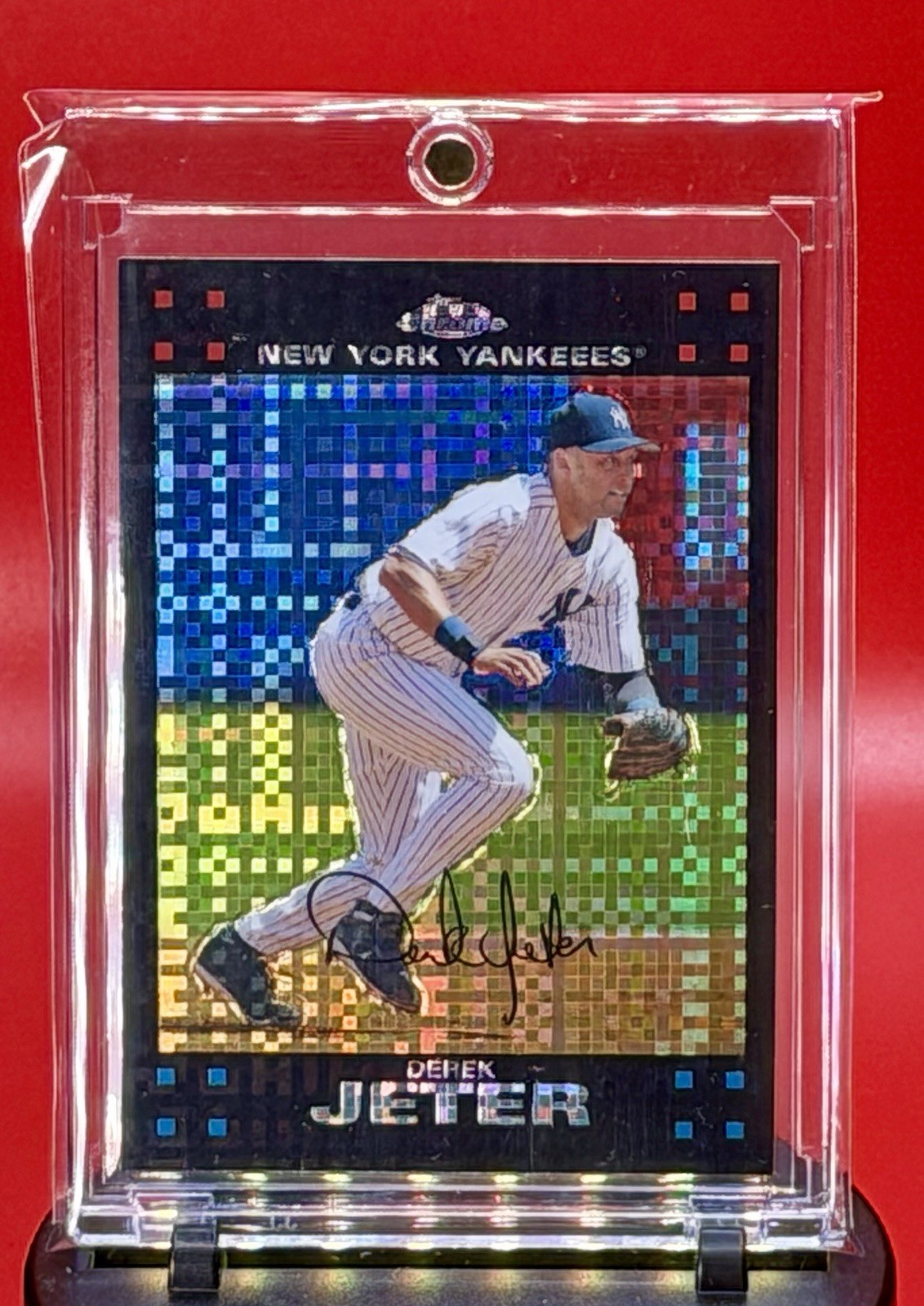 2007 Topps Chrome - Derek Jeter #21 X-Fractor HOF NY YANKEES