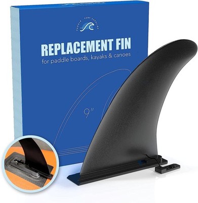 Paddle Board Fin - 9'' Replacement for iSUP/Inflatable 35, black 