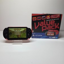 Sony PS Vita PCH-2000 Red black Wi-Fi Console Complete in Box Excellent