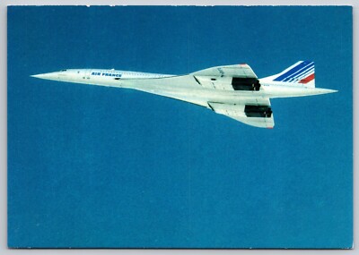 Concorde Delta-Wing Supersonic Jetliner No F-BVFA in Flight (6X4 in) Postcard