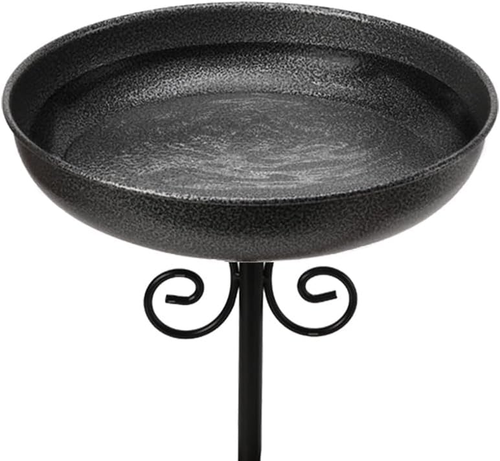 Small Metal Bird Baths for Outdoors, 10" Dia Bowl with Stake Birdbaths Garden Ya - Picture 12 of 12