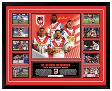 St George Illawarra Dragons NRL Superstars Signed Framed Memorabilia