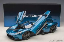 AUTOart 1:12 FORD GT 2017 Diecast Car Model Gifts Collection Display Silver/Blue