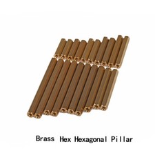 M4 - 4mm Long Nuts Rod Bar Connector Stud Brass Hex Nuts Hexagon Connecting Nut