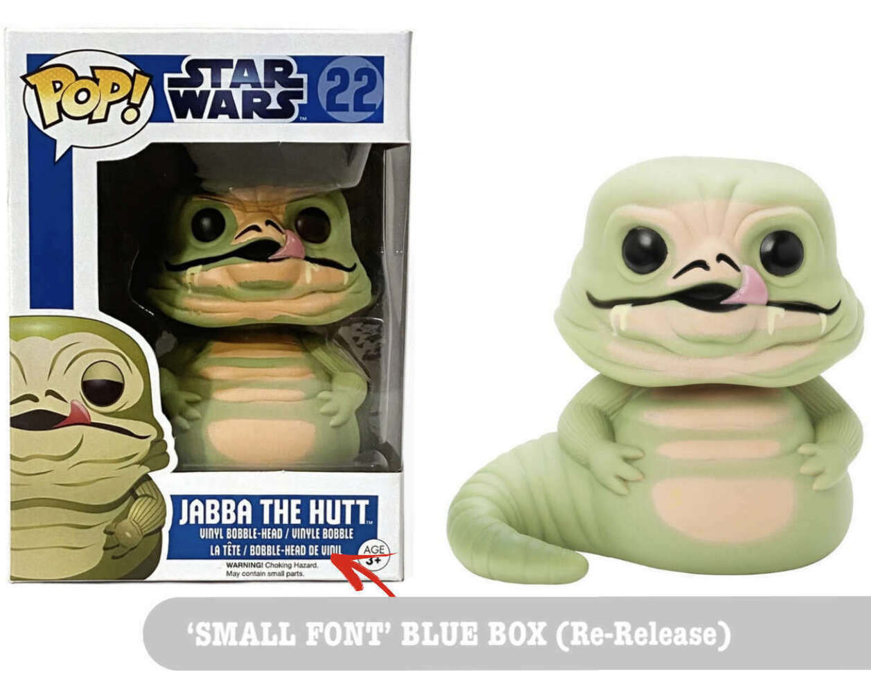 Funko POP Star Wars Jabba The Hutt Small Font Re-Release Damaged Box #22