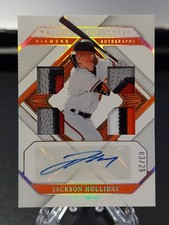 JACKSON HOLLIDAY 2023 National Treasures Diamond Quads Holo Gold Patch Auto /25