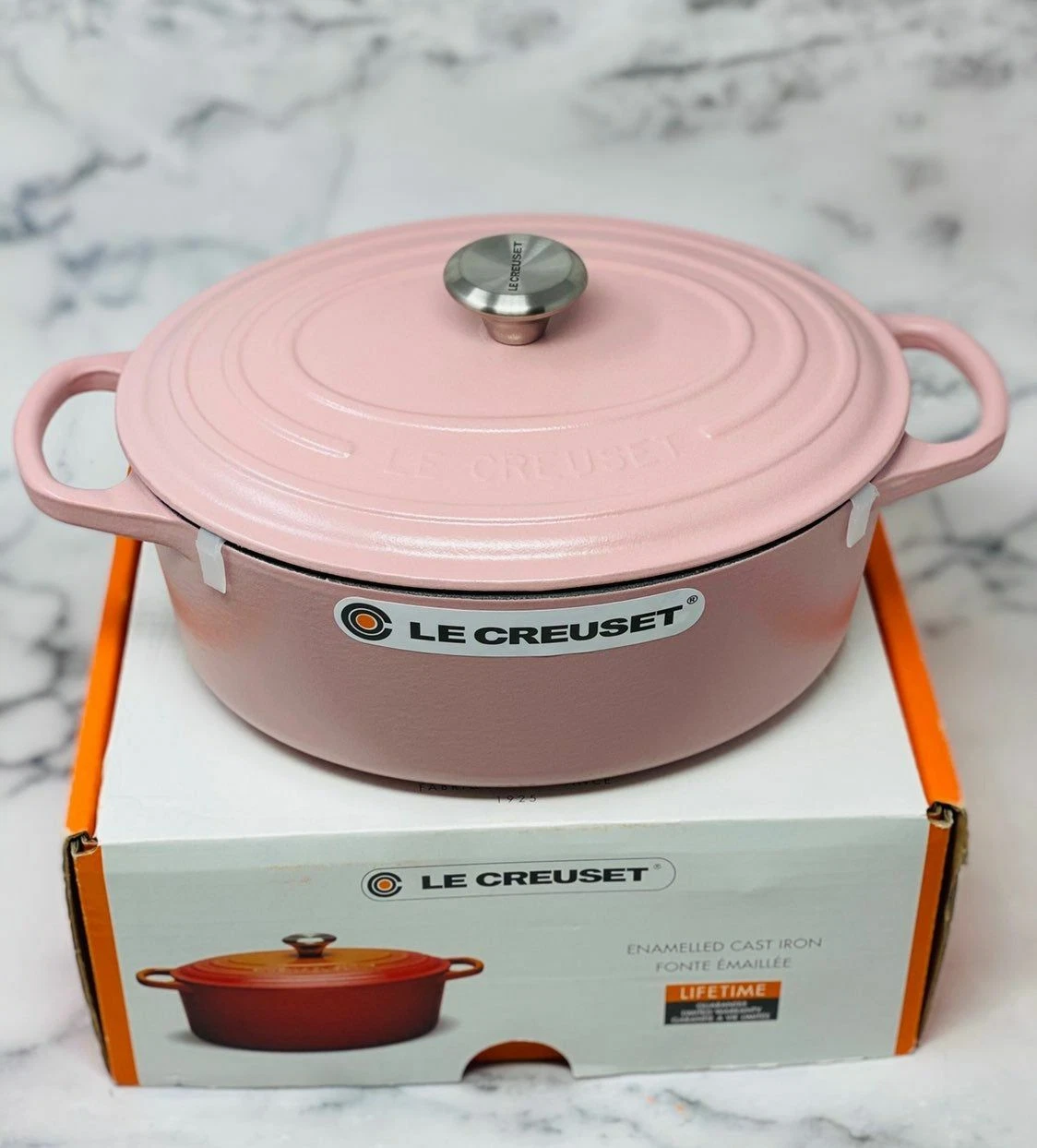 SUGAR PINK! LE CREUSET 3.5 QT SIGNATURE OVAL DUTCH OVEN MADE in FRANCE! S937