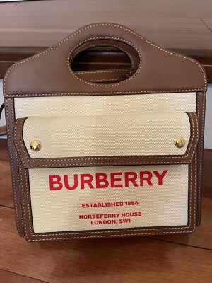 【関税&送料込】Burberry Bag Buberry Mini Canvas and Leather Pocket Bag/$1,350 + Tax | eBay