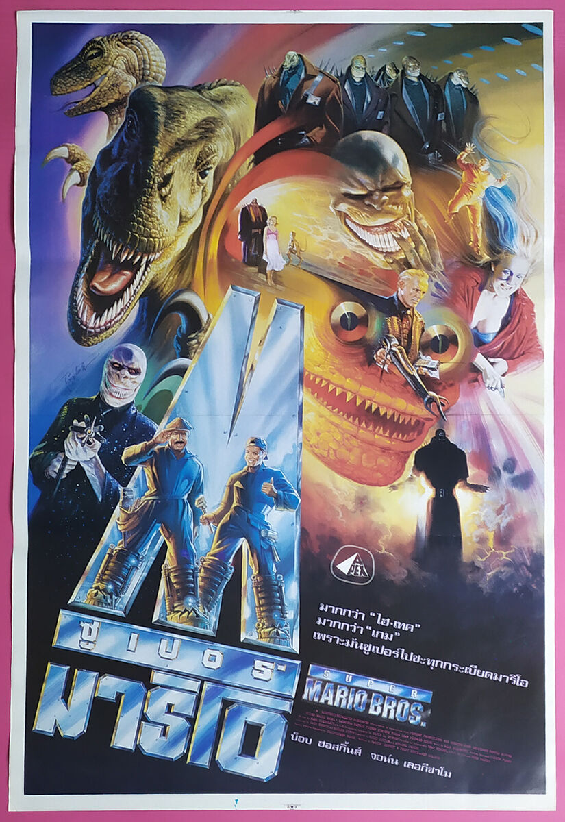 Super Mario Bros. (1993) Thai Movie Poster Hand-Painted Original