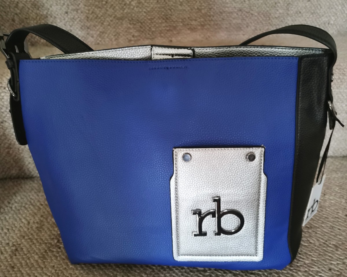 Roccobarocco Blue/Black Handbag New RRP £88 SALE - Main Image